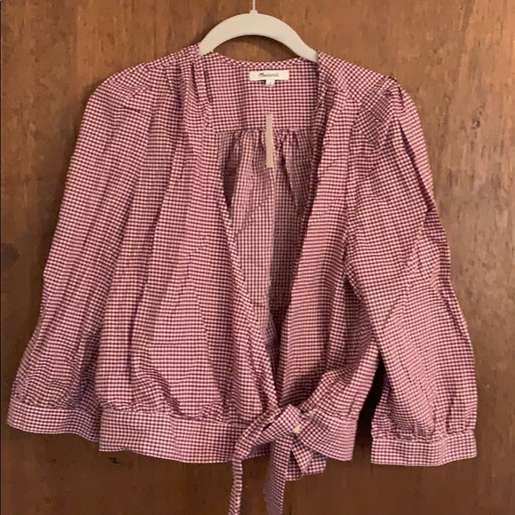 Madewell Women’s plaid 3/4th sleeve shirt - Picture 1 of 3